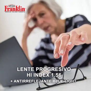 LENTES PROGRESIVOS HI INDEX 1.56 + Antirreflejante BLUE LIGHT