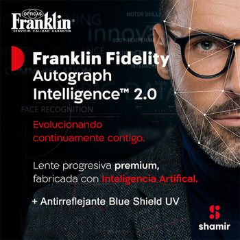 LENTES PROGRESIVOS DIGITALES Franklin Fidelity Intelligence 2.0 AR BlueShield UV