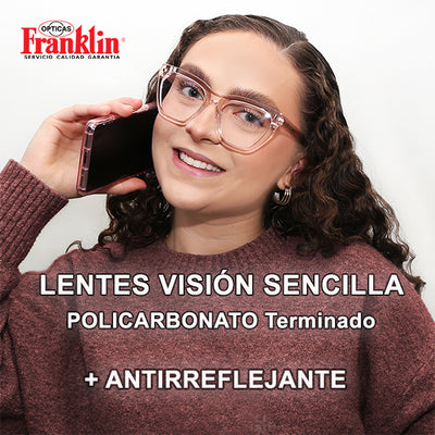 LENTES VISIÓN SENCILLA DE POLICARBONATO Terminado + Antirreflejante