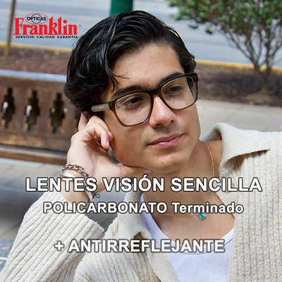 LENTES VISIÓN SENCILLA DE POLICARBONATO Terminado + Antirreflejante